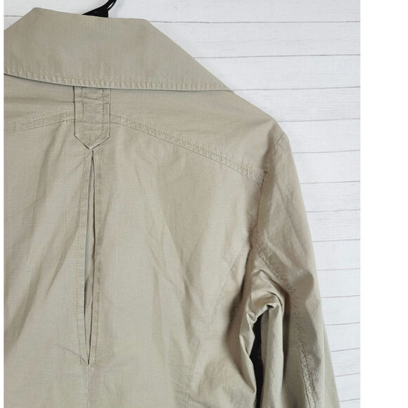 CAbi KHAKI BUTTON FRONT SHORT JACKET, SZ SMALL - Picture 8 of 11